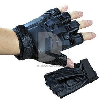 Full Finger Airsoft Tactical Carbon Knuckle Gloves Blk