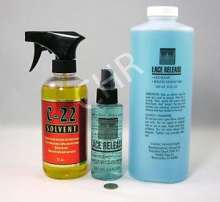   Release Adhesive Solvent 3 Pc Set Glue Tape Remover Wig Toupee 48 oz