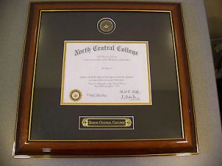   University School Diploma Certificate CUSTOM Frame NORTH CENTRAL