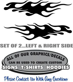 Flames Sticker Decal Graphic 4 Laptop RC Car Scrapbook Window Toolbox 