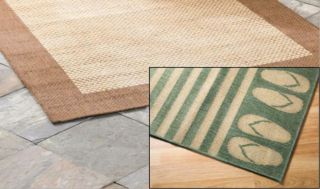   Indoor/Outdoor Flip Flop Accent Jute Rug 23x43 Camping Beach NIP