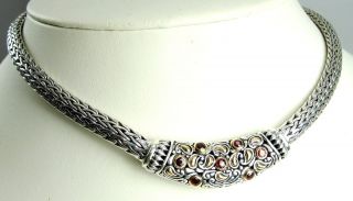   Behnam Royal Bali Sterling 18K Gold Silver Necklace Thai Weave Rope