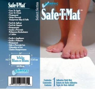   Safety Safe T Mat Adhesive Non Slip Bath Tub/Shower Mat Applique
