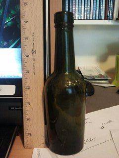 Vintage Green Old Glass Beer Bottle ?????