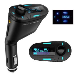    Player Wireless FM Transmitter With USB SD MMC Slot remote blue