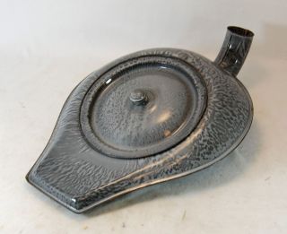Gray Graniteware Male Urinal Chamber Pot with Lid 19