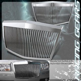 07 08 09 Chrysler 300C 300 Classic Chrome Vertical Front Grill Grille 