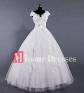   Size White/Ivory Ball Gown Dress Long Wedding Bridal Gowns Dresses