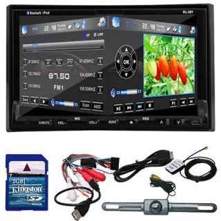 DIN GPS Car DVD Player Navigation Stereo TV Radio BT iPod 7 