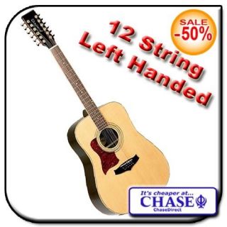 left handed 12 string acoustic guitar in Guitar