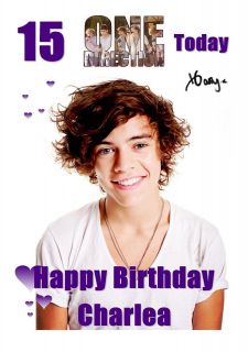   Personalised One Direction Birthday Card A5 Daughter / Friend 1D