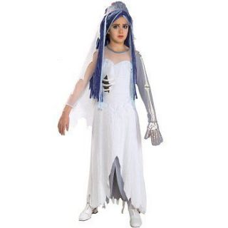 THE CORPSE BRIDE CHILD COSTUME   LARGE WITH WIG & BOUQU