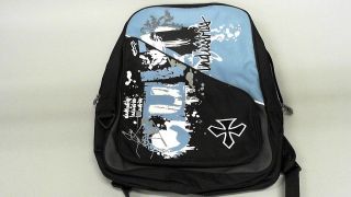   Large Double Strap Backpack Blue/Black Bag Graffiti Mens Designer
