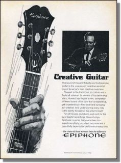 1967 Howard Roberts jazz guitarist   Epiphone guitar photo ad
