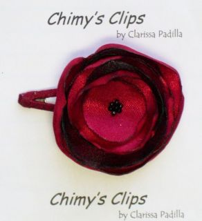 Organza Flower Handmade Hair Accessories Chimys Clips