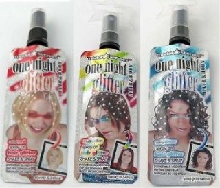 2x 10ml Night Party Hair Body Glitter Spray Multi color