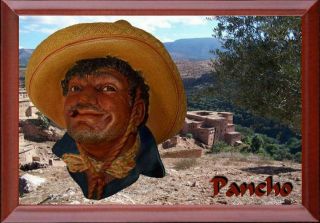 MAGNET Bossons Heads Wall Masks PANCHO Mexico Village Sombrero Free 