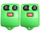 PAIR NEW GREEN FORD 3 BUTTON KEYLESS ENTRY REMOTE KEY FOB TRANSMITTER 