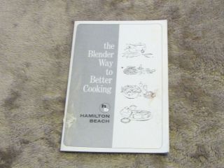 hamilton beach cookbook blender