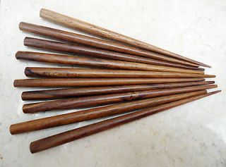   40   Stained Wooden 6 inch Hair Sticks   End Drilled for embellishing