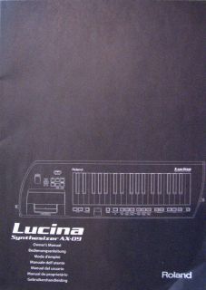   ROLAND Owners Users Manual for the Lucina AX 09 Synthesizer Keytar