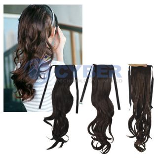 New Long Wavy Curly Ponytail Pony Wig Hair Three Colors Fashionable