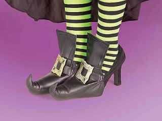 Gold Buckle Witch Shoe Covers for Adult Halloween Costume Mens Womens 