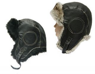 leather bomber hat in Mens Accessories