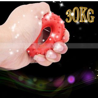 New Rubber Grip Hand Gripper Device Ring Grip Strength 30Kg Red