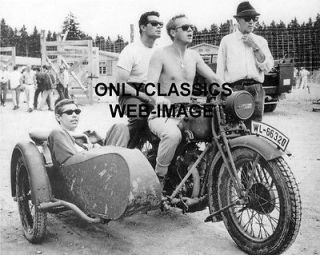   JAMES GARNER COBURN RIDE HARLEY DAVIDSON MOTORCYCLE SIDECAR PHOTO