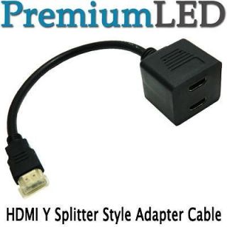 1HDMI Male To 2x HDMI Female Y Splitter Adapter Cable for TFT/LCD and 