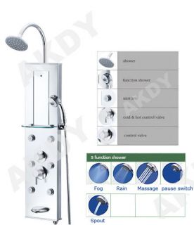 Aluminum shower tower head tub &pressure balance control spout panel 