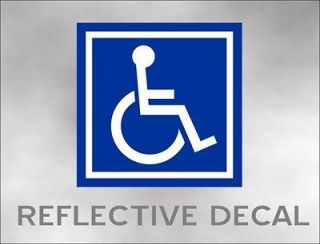 INCH HANDICAP reflective decal for wheelchair lift disability 