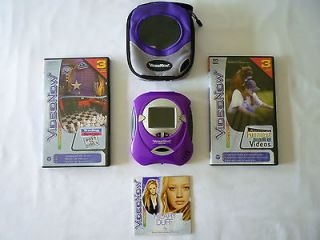 2004 Hasbro VideoNow Color Video System Purple With 7 Discs PVDs 