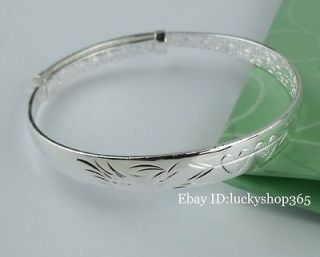 Sterling Silver 2 heart phenix adjustable elite cuff Bracelet bangle