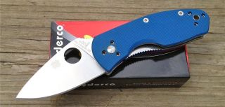 Spyderco Limited Edition Blue G10 Ambitious Knife C148GPBL