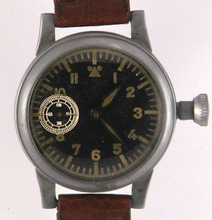 43 ~ LACO type rare USSR military huge wristwatch with GRAY case 