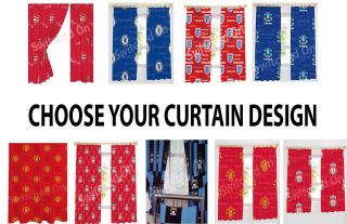   FOOTBALL BEDROOM CURTAINS READY MADE 54 & 72   VARIOUS DESIGNS