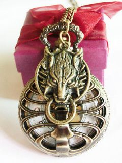   bronze steampunk snitch pocket watch necklace pendant jewelry watch