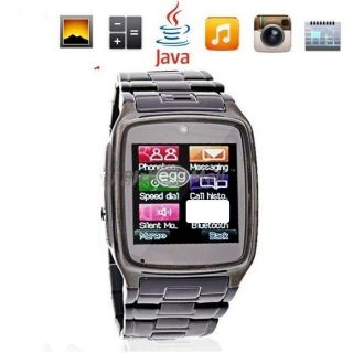   Band 1.6 Touch screen Watch Cell phone with Bluetooth FM MP4 Steel