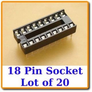 Newly listed 20x 18 Pin DIL IC Socket 8 14 16 24 Pin Available #IS18