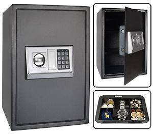 2CF Keyless Large Digital Safe Home Gun Cash Box Electronic Security 