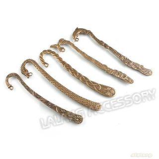 10x Antique Bronze Charms Assorted Alloy Bookmark For Beading ON SALE 