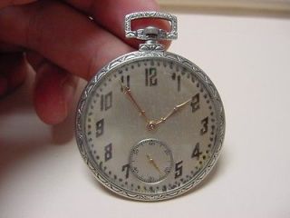 Vintage Merimont Watch Co. Size 12 Platinum Pocket Watch