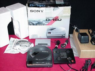 SONY D 160 Home Auto CD Player Discman Compact Disc Boxed Acessories 