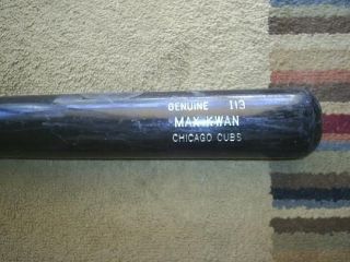 RARE CHICAGO CUBS ROOKIE MAX KWAN REAL GAME USED BAT
