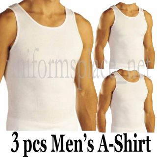   Undershirt A SHIRT Ribbed Tank Top Muscle Wife Beater Cotton White 4XL