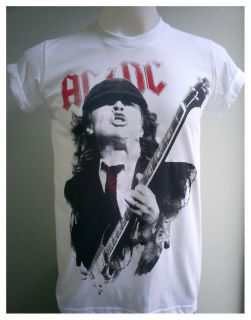 Heavy Metal Angus Young AC/DC Australian rock band handmade T Shirt 