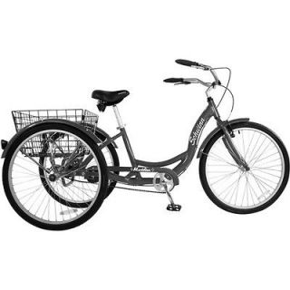   26 Meridian 3 Wheel Tricycle Adult Comfort Cruiser Bike Bicycle Trike