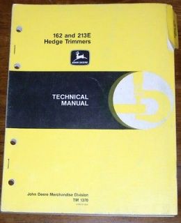 John Deere 162 213E Hedge Trimmers Technical Manual TM1370